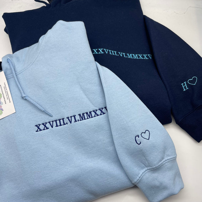 Adult hoodie personalised text- left chest