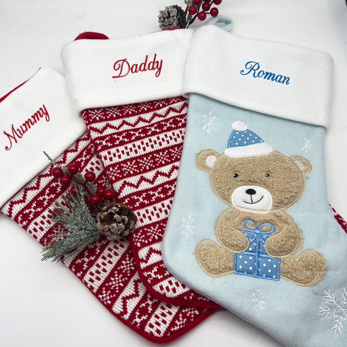 Personalised Christmas baby stocking bundle