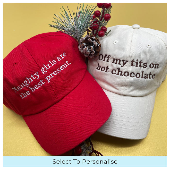 Christmas Personalised Slogan Unisex Cap