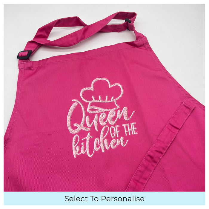 Adults queen of the kitchen slogan apron