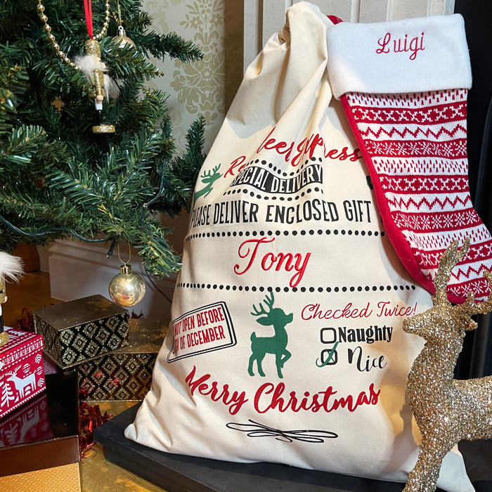 Personalised Classic Christmas Stockings