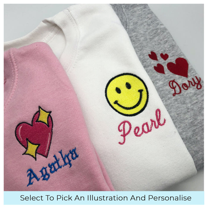Kids sweatshirt personalised illustration