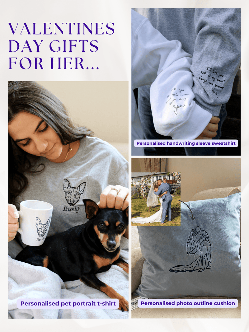 Custom Made Valentine’s Day Gifts for Her - Sketch & Stitch