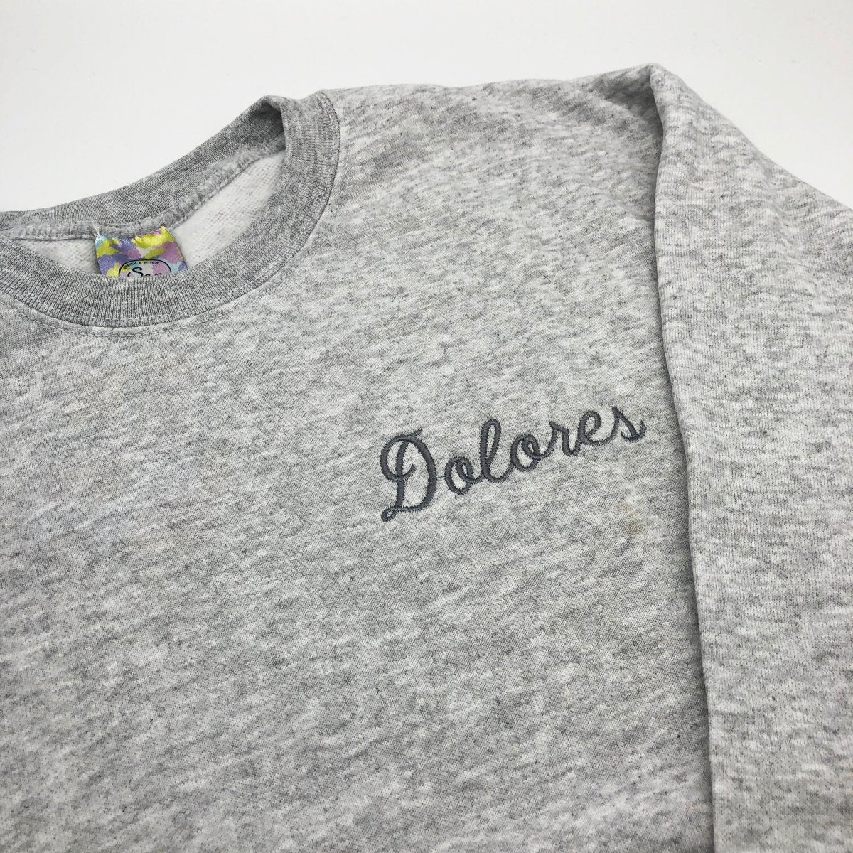 Adult sweatshirt personalised text - left chest