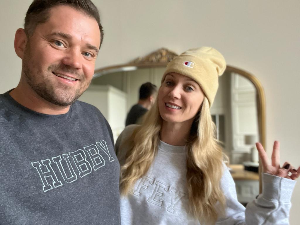 Hubby and Wifey matching adult sweatshirts