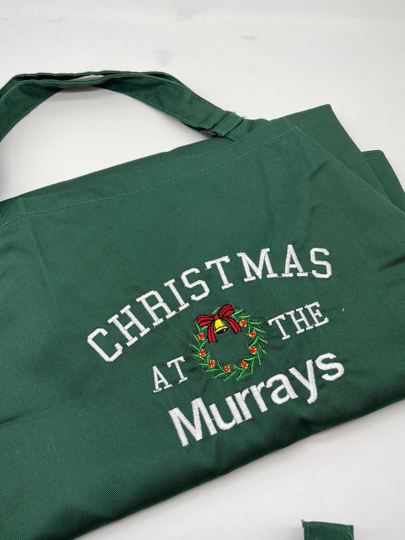 Adults personalised Christmas apron