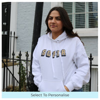 Adult hoodie personalised 3D text or initials