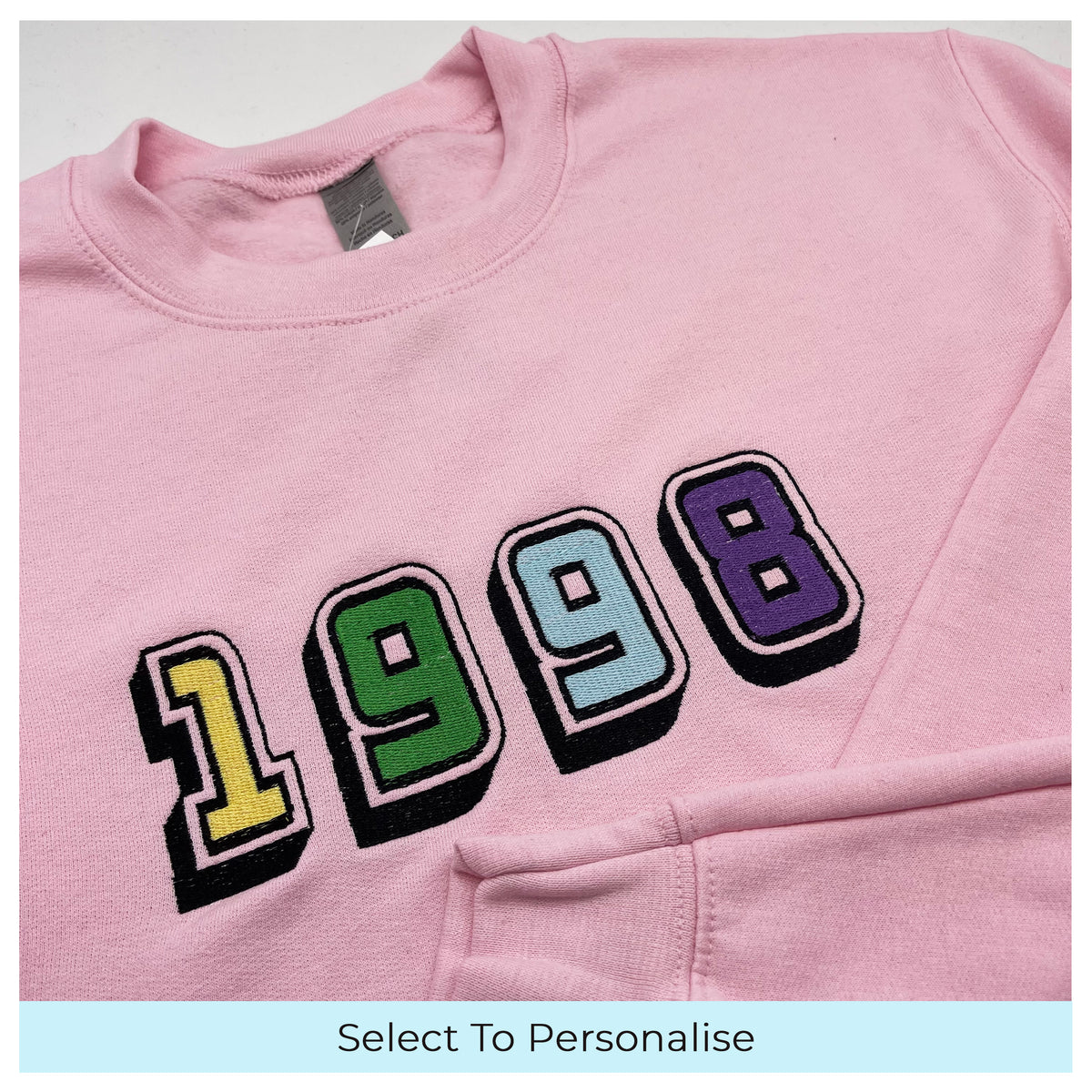 Personalised 3D text sweatshirt. personalised gifts for friends, customised gifts for birthday, personalized birthday gifts