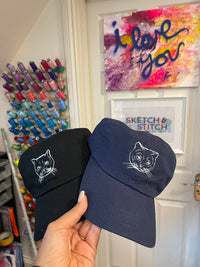 Personalised unisex cap pet portrait