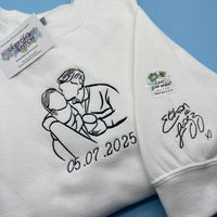 Adult sweatshirt personalised photo outline