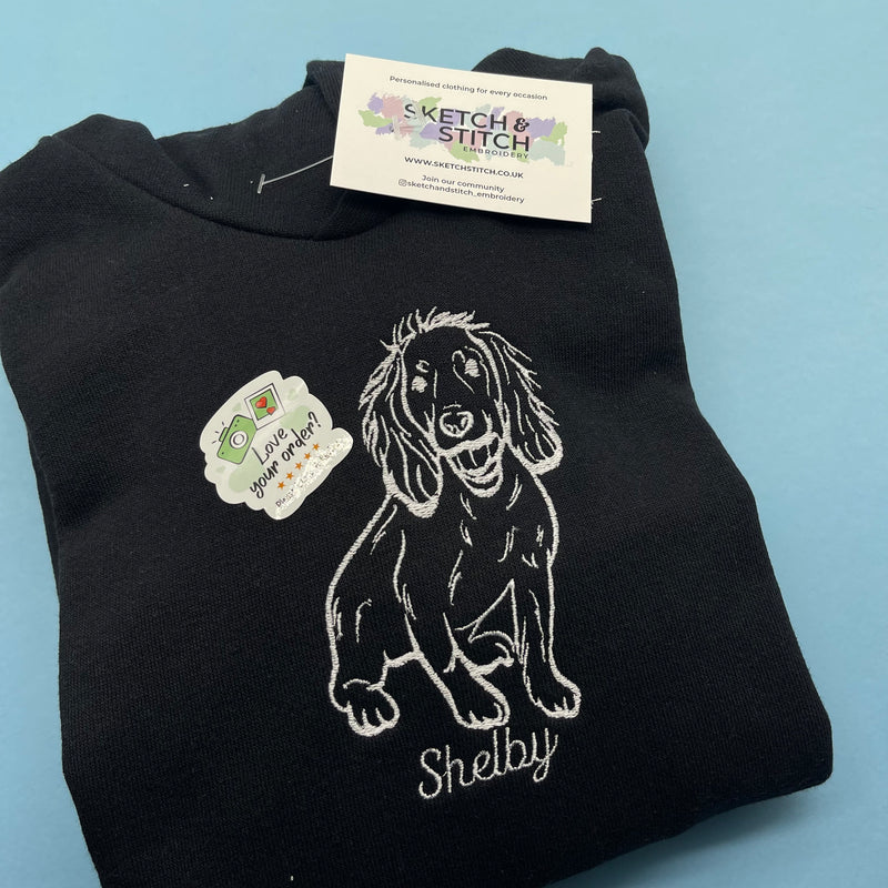 Kids hoodie personalised photo outline