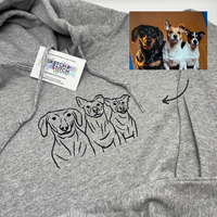 Adult hoodie personalised pet outline