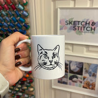 Personalised Printed Photo Outline Mug