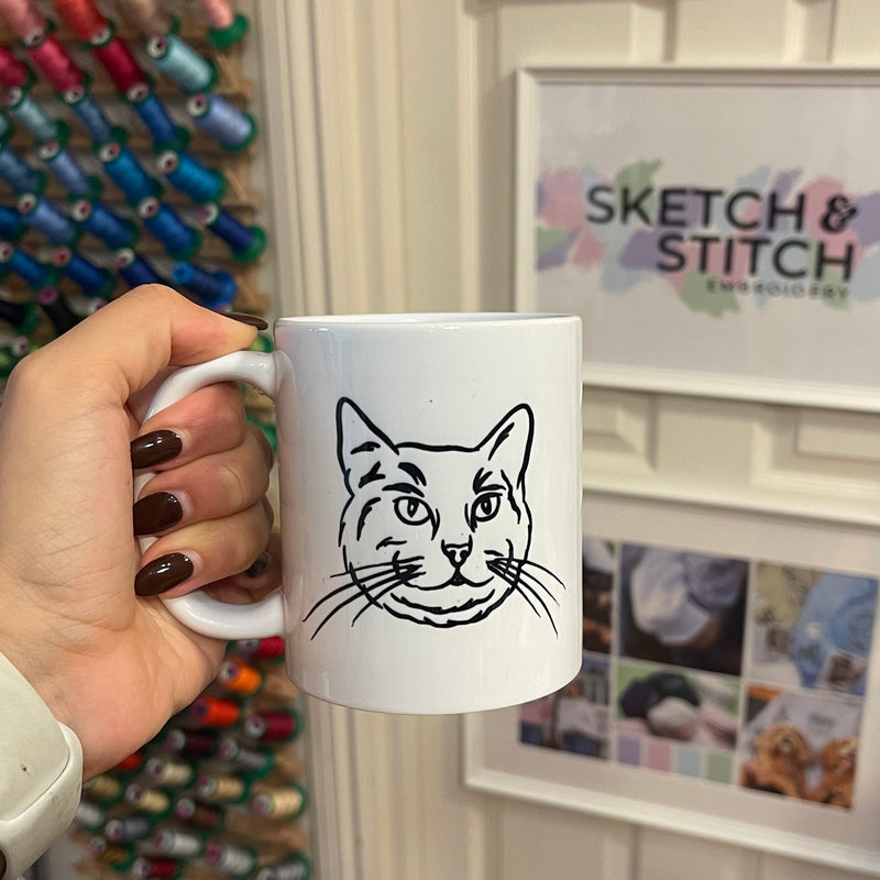 Personalised Printed Photo Outline Mug