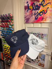 Personalised unisex cap pet portrait