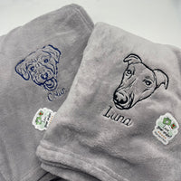 Personalised pet photo outline blanket