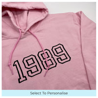 Adult hoodie personalised text or initials