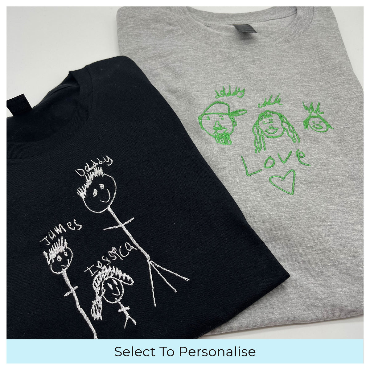 Father's Day mens t-shirt personalised kids drawing