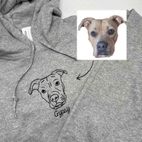 Adult hoodie personalised pet outline - Sketch & Stitch