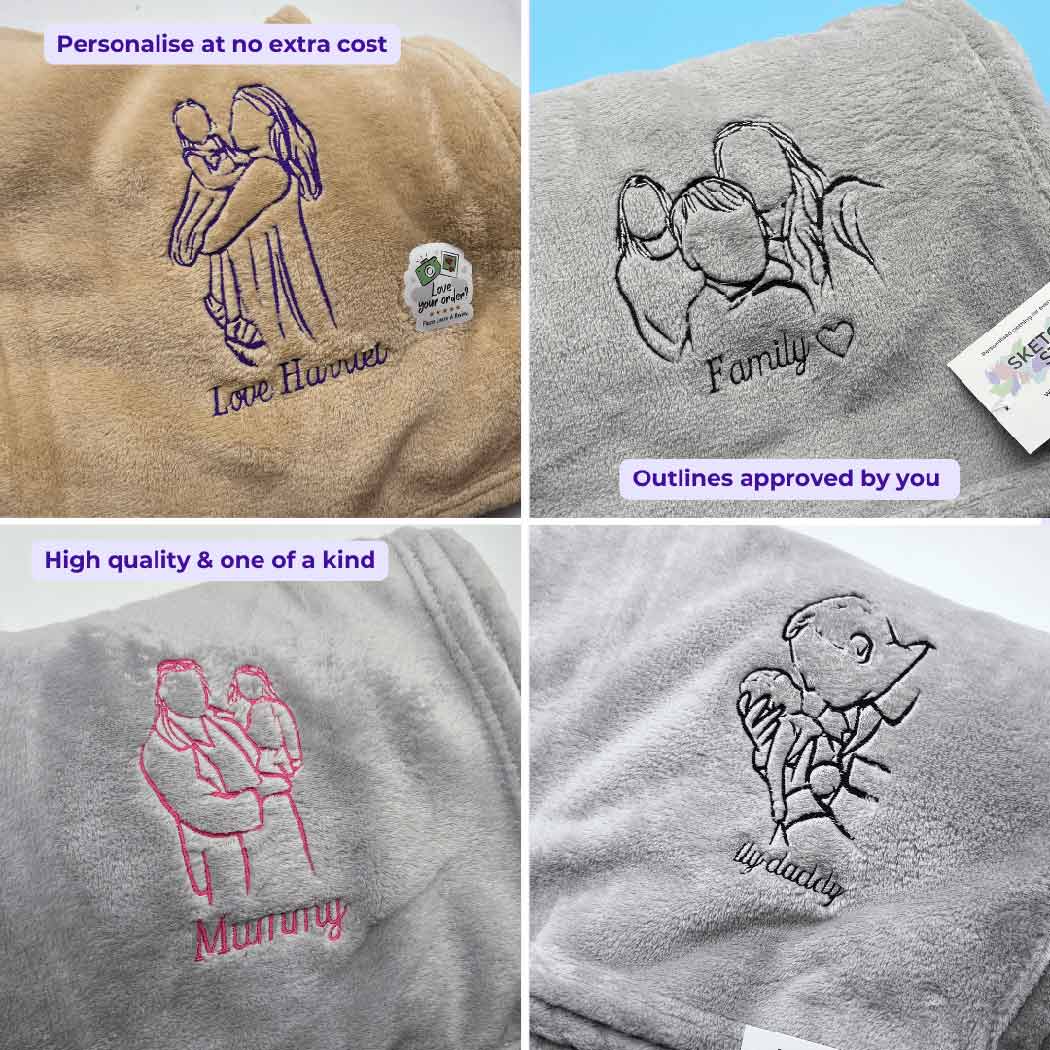 Personalised photo outline blanket