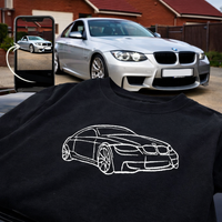 Adult sweatshirt personalised car and motorbike photo outline