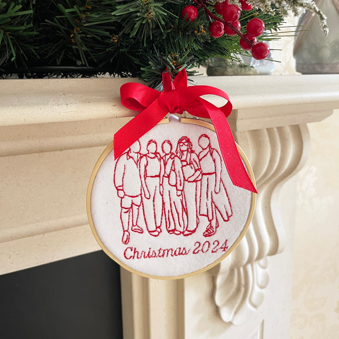 Personalised photo outline Christmas ornament