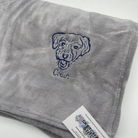 Personalised pet photo outline blanket