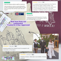 Valentine's Day gift adult hoodie personalised portrait outline - left chest