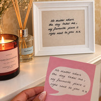 Personalised handwriting embroidery frame