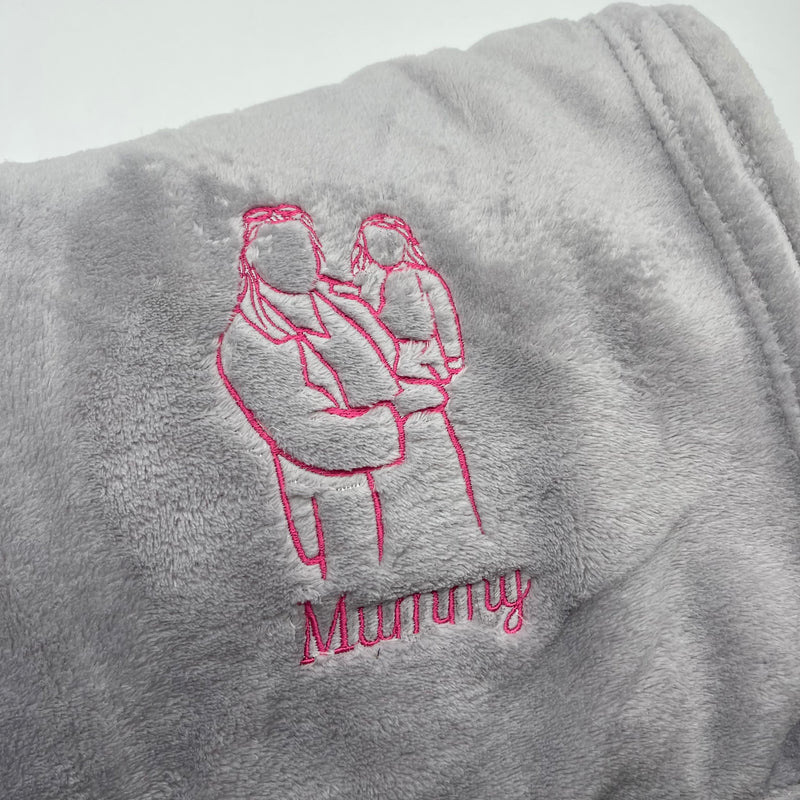 Personalised photo outline blanket