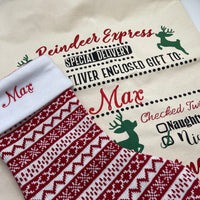 Personalised Santa sack and stocking bundle