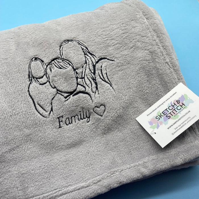 Personalised photo outline blanket