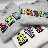 Adult sweatshirt personalised 3D text or initials