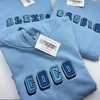 Kids hoodie personalised 3D text or initials
