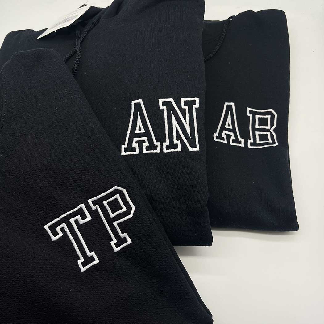 Adult hoodie personalised text or initials