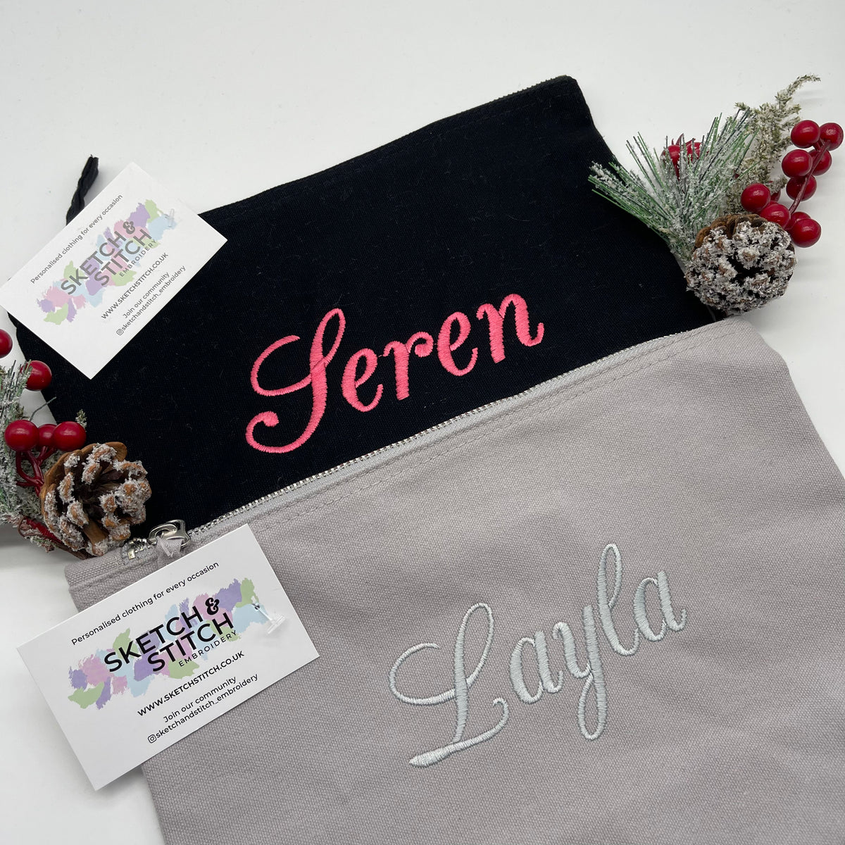 Medium accessory bag  personalised text