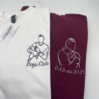 Adult t-shirt personalised portrait outline - left chest