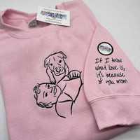 Adult sweatshirt personalised photo outline - Sketch & Stitch