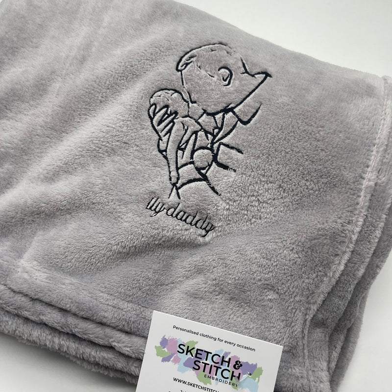 Personalised photo outline blanket
