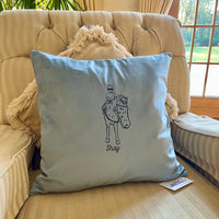 Personalised photo outline cushion