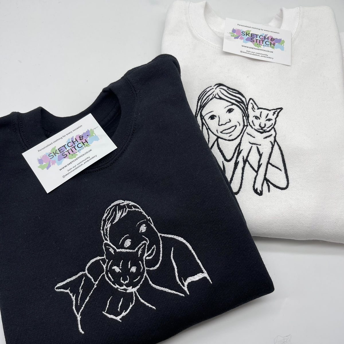 Kids sweatshirt personalised photo outline