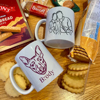 Personalised Printed Photo Outline Mug