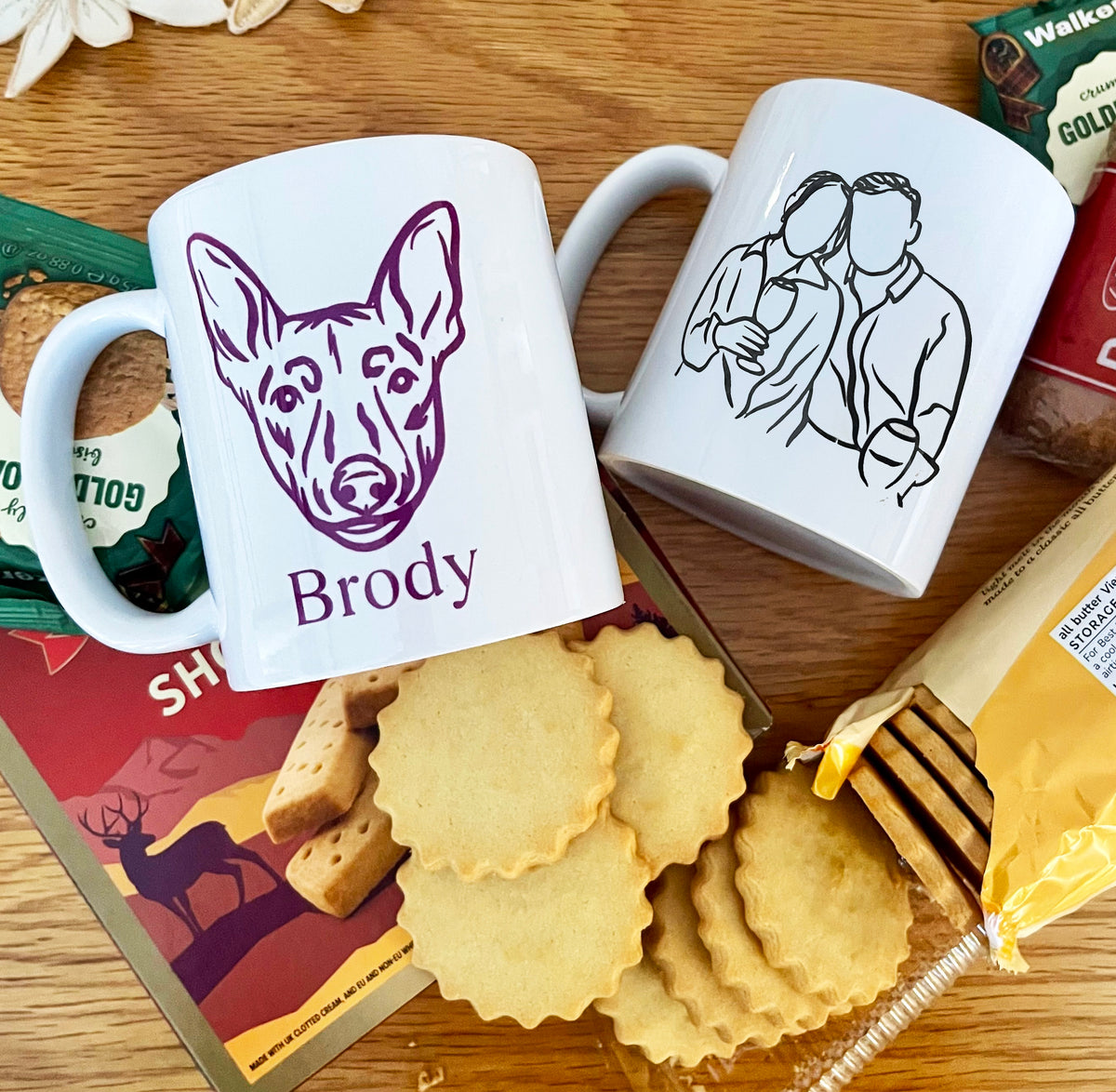 Personalised Printed Photo Outline Mug