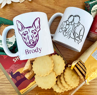 Personalised Printed Photo Outline Mug