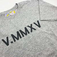 Adult t-shirt personalised roman numerals