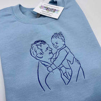 Adult sweatshirt personalised photo outline - Sketch & Stitch