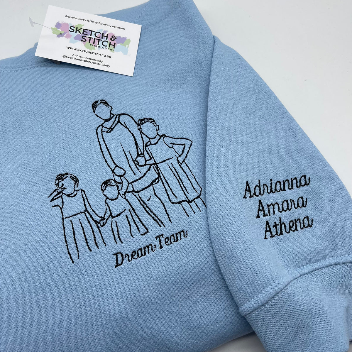 Father's Day Men's personalised photo outline sweatshirt