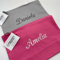 Large accessory bag personalised text - Sketch & Stitch