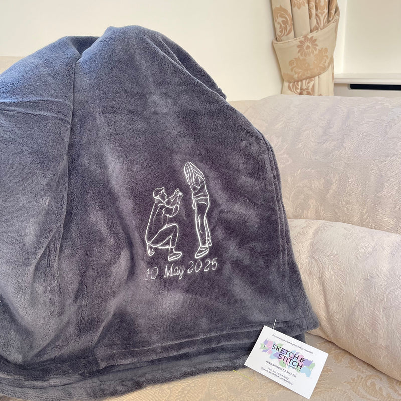 Personalised photo outline blanket