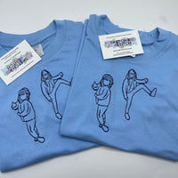 Kids t-shirt personalised photo outline